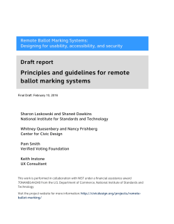 Principles and guidelines for remote ballot marking systems