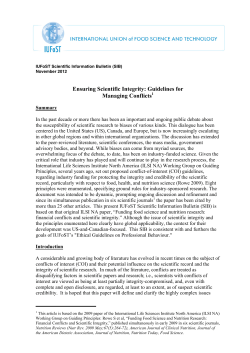 Ensuring Scientific Integrity