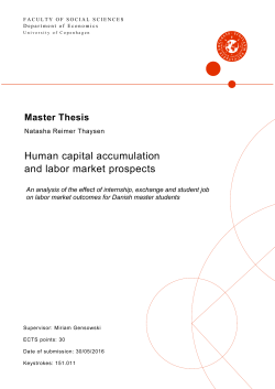 Human capital accumulation and labor market prospects