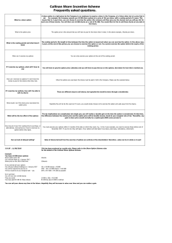 Share Option Scheme FAQ`s