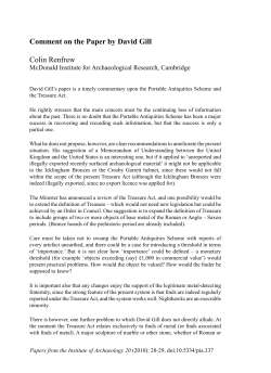 Comment on the Paper by David Gill Colin Renfrew