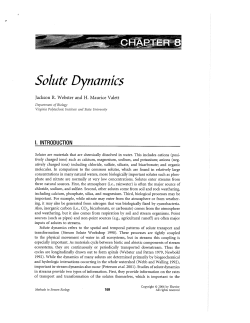 Solute dynamics