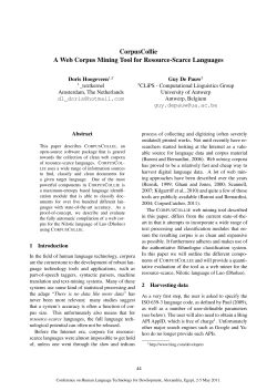 CorpusCollie - A Web Corpus Mining Tool for Resource