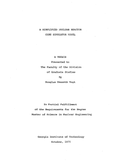 A SIMPLIFIED NUCLEAR REACTOR CORE SIMULATOR MODEL A