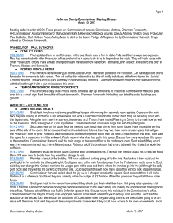 Jefferson County Commissioner Meeting Minutes March 13, 2017