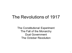 The Revolutions of 1917