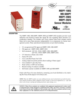 MBPF-100S MB-600PF MBPF-200S MBPF-202S Sensor