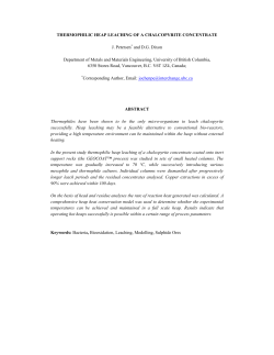 Thermophilic Heap Leaching Of A Chalcopyrite