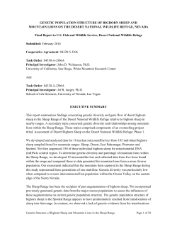 Historically, the Sheep Range on the Desert National Wildlife Refuge