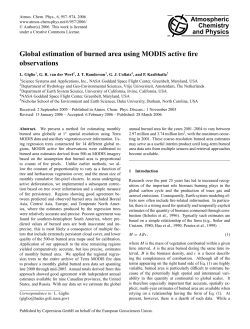Global estimation of burned area using MODIS active fire observations