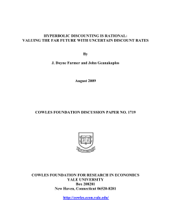 HYPERBOLIC DISCOUNTING IS RATIONAL