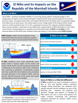 El Ni&ntilde;o and its Impacts on the Republic of the