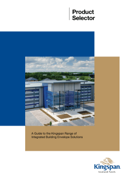 Product Selector - Kingspan Insulated Panels