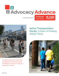 Active Transportation Equity: A Scan of Existing