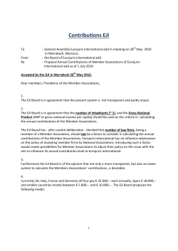 Contributions EJI - EUROJURIS International