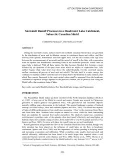 Snowmelt Runoff Processes in a Headwater Lake Catchment