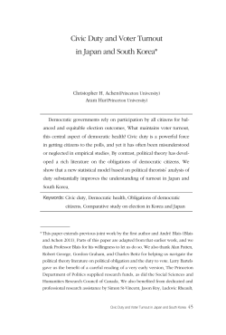 Civic Duty and Voter Turnout in Japan and South Korea