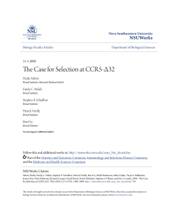 The Case for Selection at CCR5-нfl32 - NSUWorks