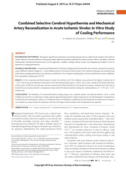 Combined Selective Cerebral Hypothermia and Mechanical Artery