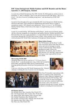 IOF Beauties and the Bones - International Osteoporosis Foundation