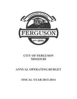 City budgeted - City of Ferguson