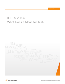 IEEE 802.11ac: What Does it Mean for Test?