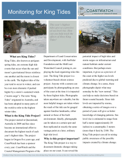 Monitoring for King Tides - Oregon Shores Conservation Coalition