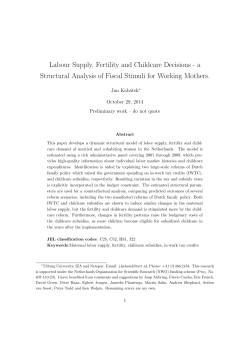 Labour Supply, Fertility and Childcare Decisions