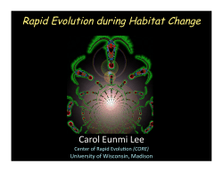 Rapid Evolution during Habitat Change