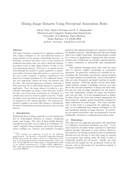 Mining Image Datasets Using Perceptual Association Rules
