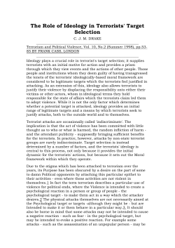 The Role of Ideology in Terrorists` Target Selection