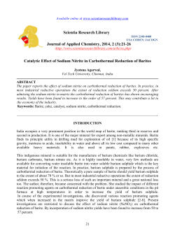 Scientia Research Library Journal of Applied Chemistry, 2014, 2 (3