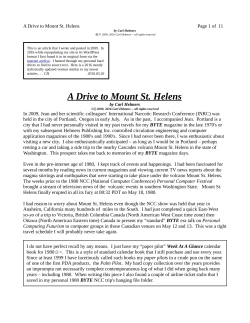 A Drive to Mount St. Helens