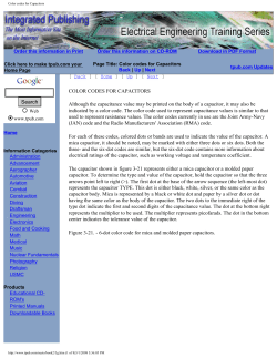 Color codes for Capacitors