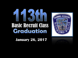 Meet the 113th Basic Recruit Class