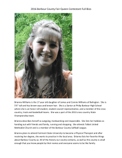 2016 Barbour County Fair Queen Contestant Full Bios