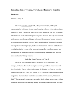 Educating Esme: Trauma, Travail, and Treasures from the Trenches