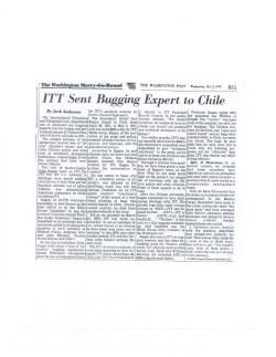 ITT Sent Bugging Expert to Chile