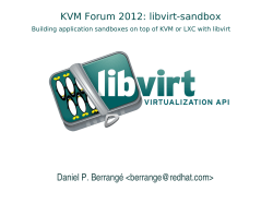 libvirt-sandbox