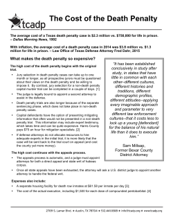 The$Cost$of$the$Death$Penalty - Texas Coalition to Abolish the