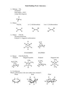 Model Building-Week 1 laboratory 1.) Methane CH4 tetrahedral