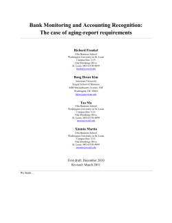Bank Monitoring and Accounting Recognition: The case of aging