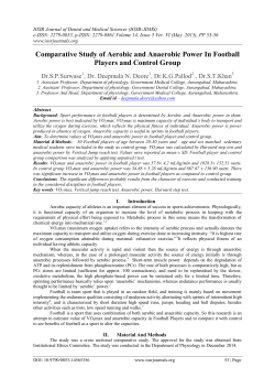 Comparative Study of Aerobic and Anaerobic Power In Football