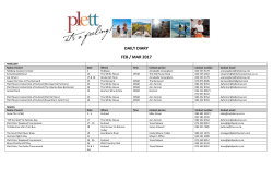 Daily Diary for February &ndash; March 2017