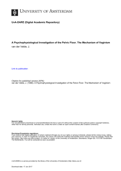 A Psychophysiological Investigation of the Pelvic Floor - UvA-DARE