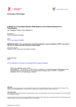 A Model for a Correlated Random Walk Based on the