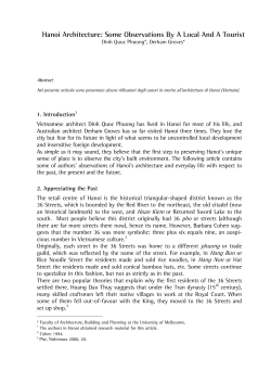 Hanoi Architecture: Some Observations By A Local