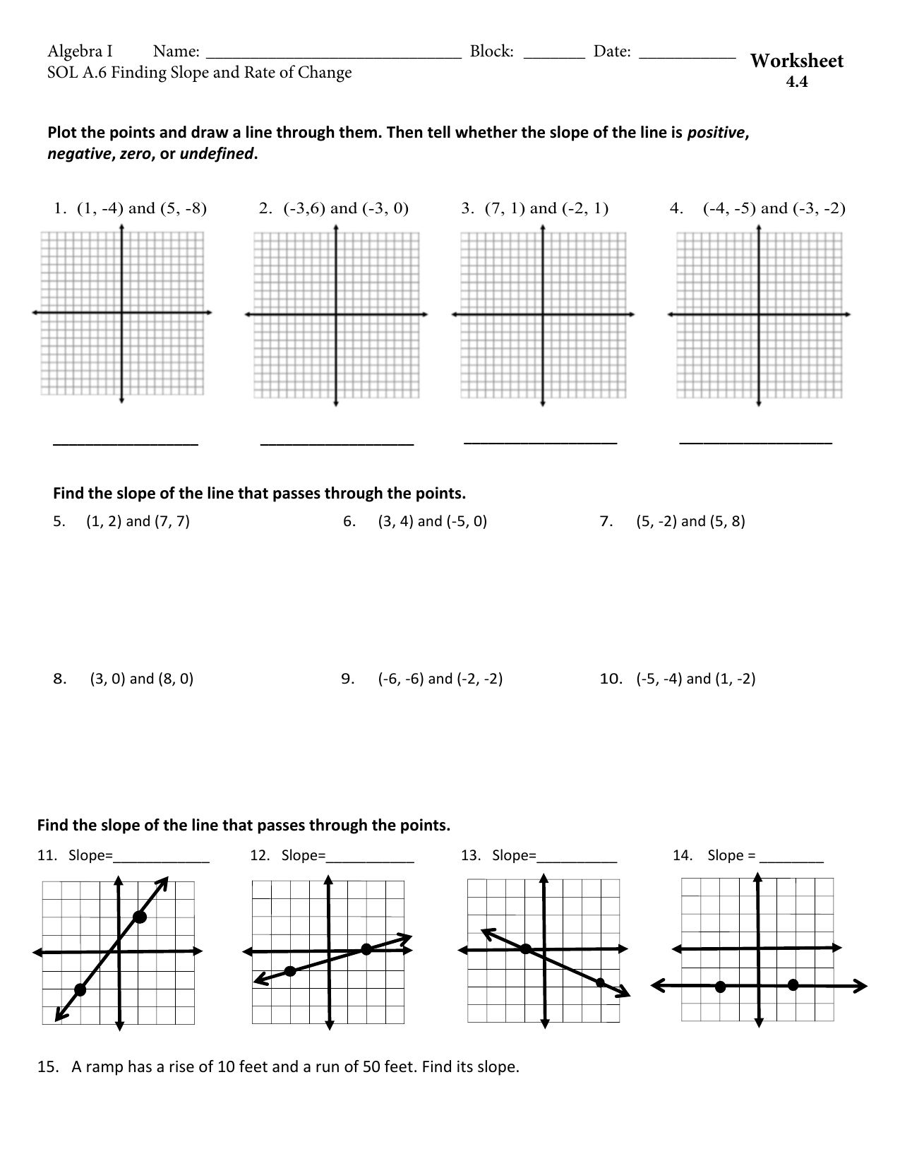 Worksheet Intended For Rate Of Change Worksheet