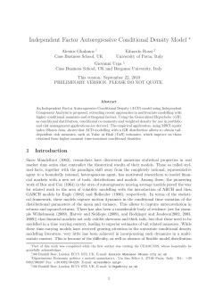 Independent Factor Autoregressive Conditional Density Model &lowast;