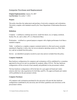 Computer Purchase and Replacement Policy